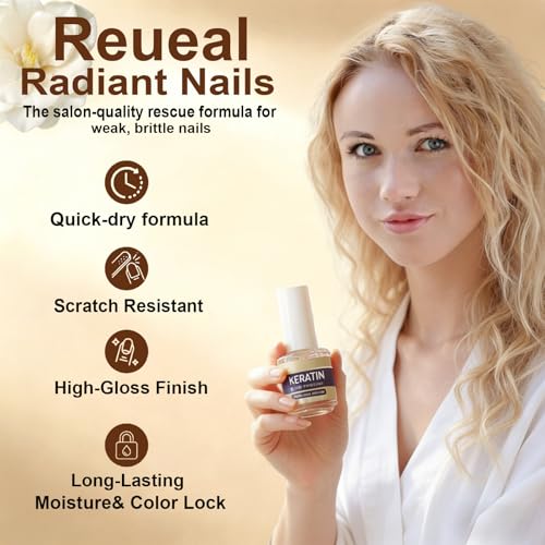 Keratin Nail Care Oil - 2 Pcs Nail Repair Serum for Stronger Nails