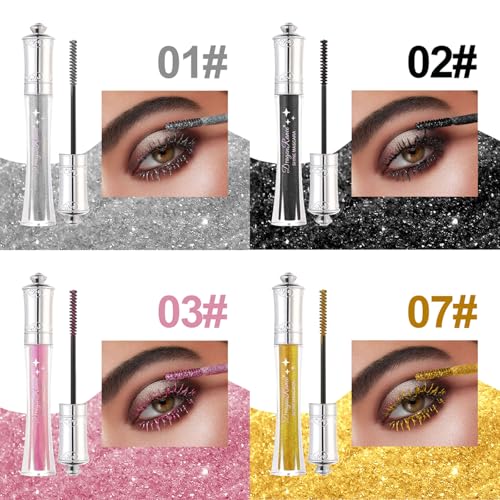 6Pcs Glitter Colorful Mascara Set – Diamond Sparkle