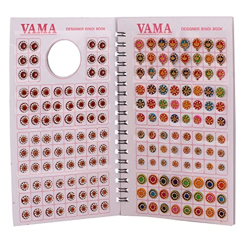 VAMA Stone Bindi Book - 372 Multicolor Designer Bindis