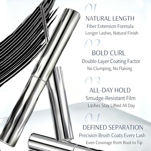 Iron Wand Mascara - Metal Wand, Waterproof & Clump-Free