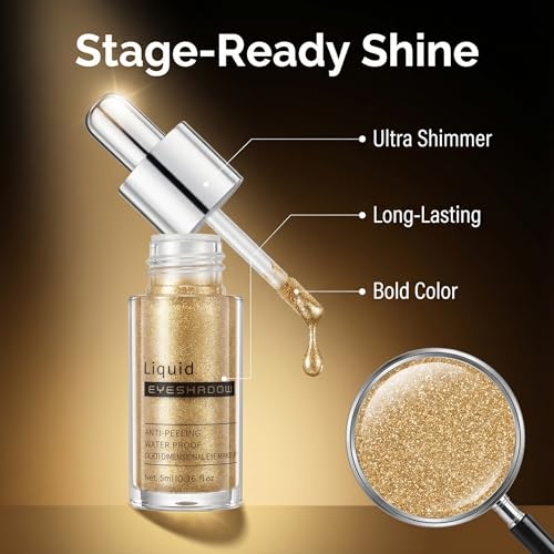 Champagne Gold Shimmer Liquid Eyeshadow – Waterproof Longwear