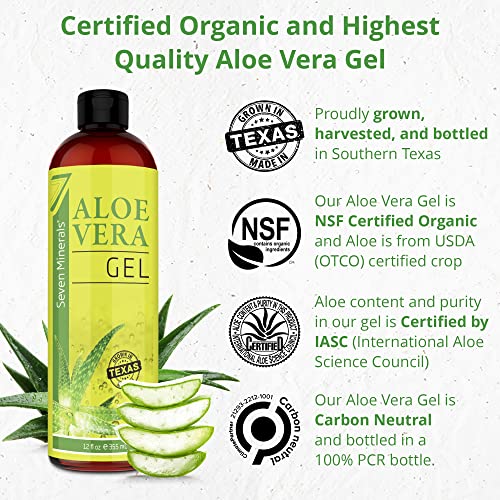 Seven Minerals, Organic Aloe Vera Gel & Fermented Rice Water blended with Rosemary, Biotin, Caffiene, and Keratin