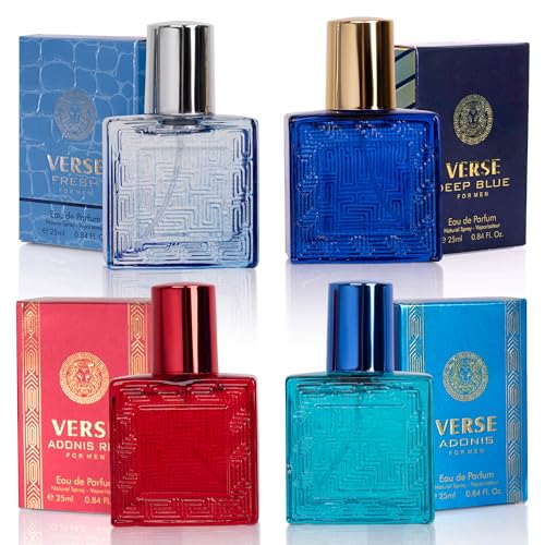 NovoGlow Verse Mini 4-Piece Cologne Gift Set for Men - 25ml