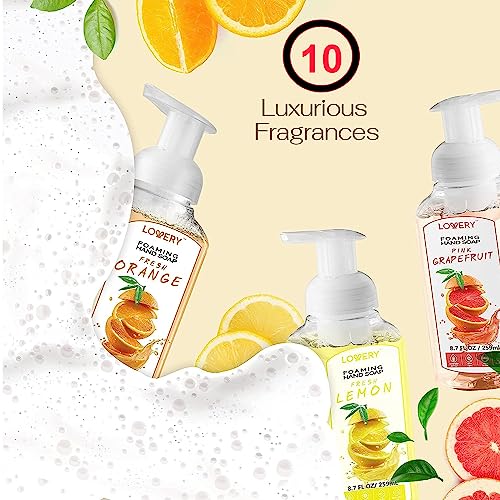 Lovery Foaming Hand Soap 10 Pack - All-Natural with Aloe Vera & Essential Oils