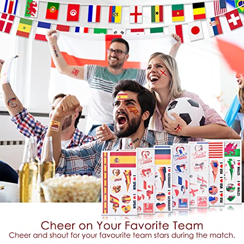 Spain Flag Temporary Tattoos 24-Pack | Football Party