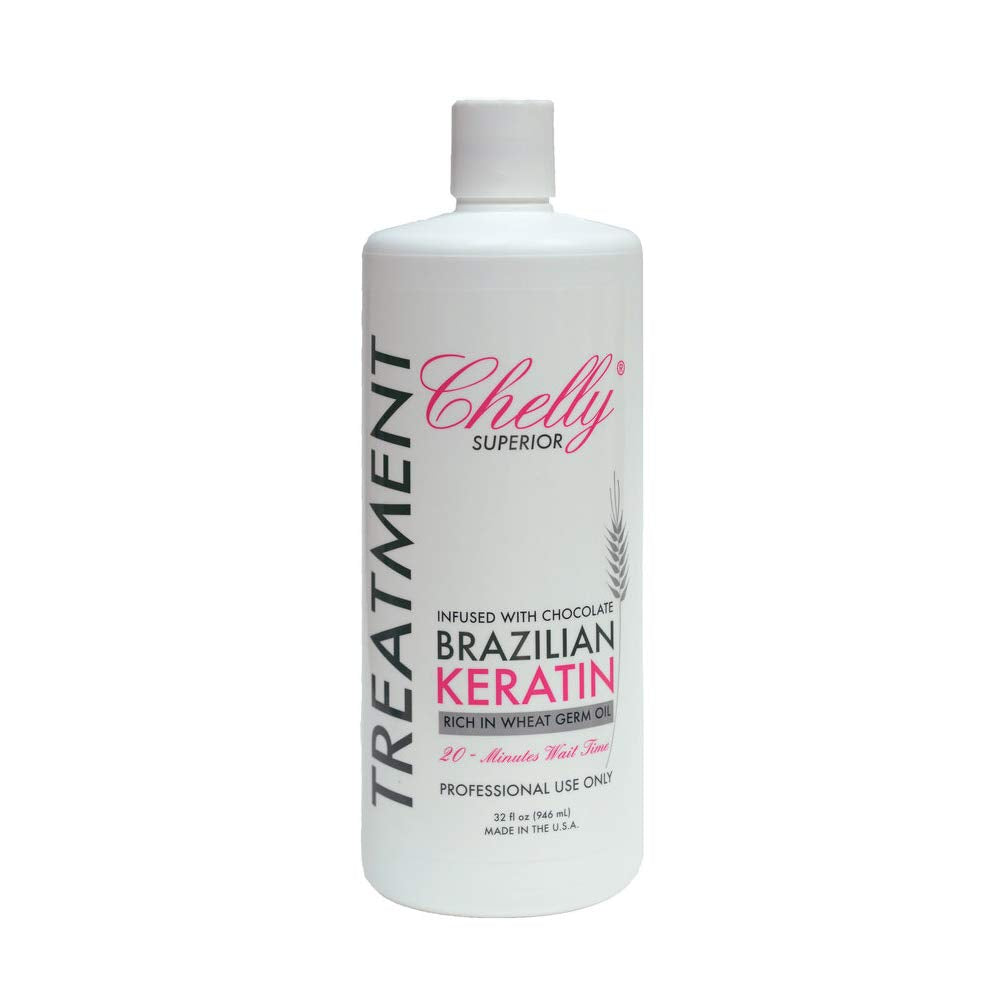 Chelly Superior Infused with Chocolate Brazilian Keratin Treatment 946ml (32 fl oz) | Progressive Brush | Straightening & Smoothing System | Hair Straightening Therapy | 100% Straight Hair | Frizzy Free