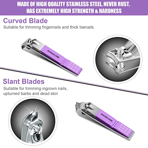 16-Piece Stainless Steel Manicure & Pedicure Set with Leather Case