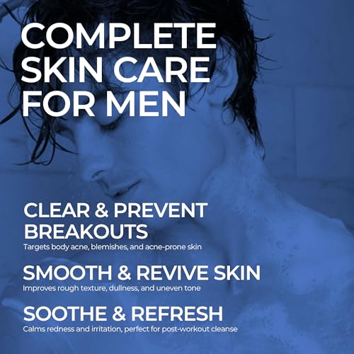 HommeFace Men¡¯s The Skin Perfecting Body Wash with Pump, 16.9 Fl. Oz. - Korean Skincare Technology for Body Acne with BHA, AHA, PHA