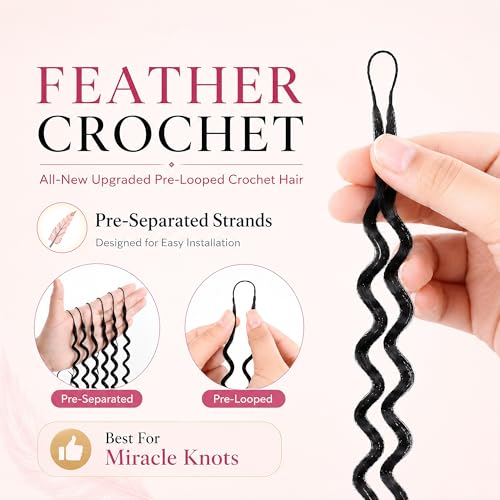Zavide Feather Crochet Hair 10 Inch Ocean Wave - 100 Strands