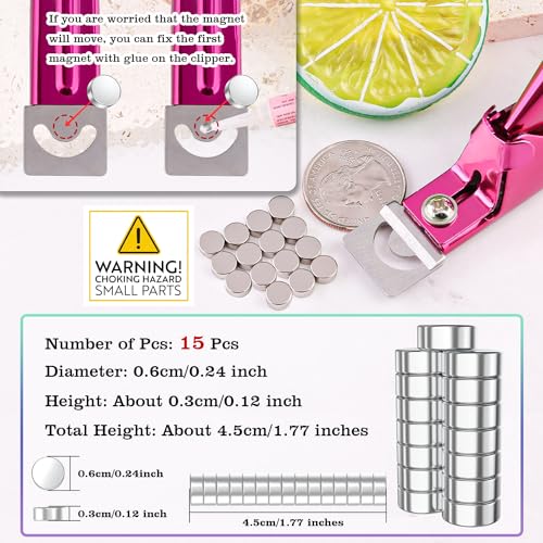 GA&EN Adjustable Acrylic Nail Trimmer with Magnet Sizers & Extra Blade