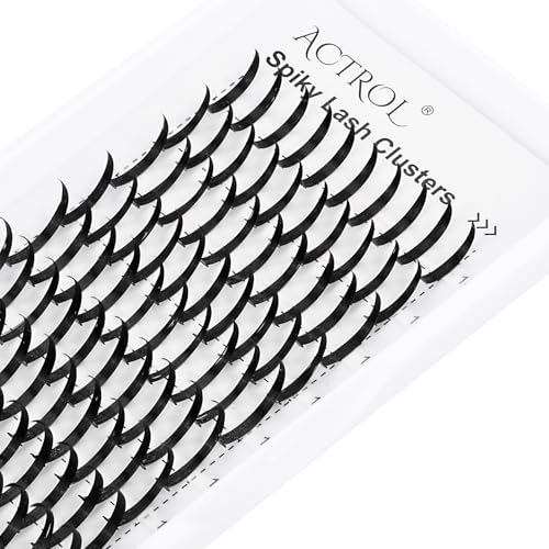Spiky Lash Clusters Individual Lashes 14-22mm Mix Length C Curl Spiky Lash Extensions Premade Eyelash Cluster DIY Spikes Eyelash Cluster Volume Fairy Lash Extension