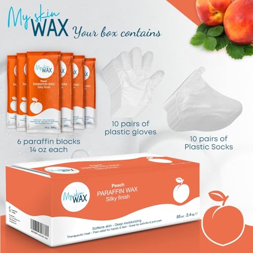 Peach Scent Paraffin Wax Refills for Hands & Feet - 6 Blocks