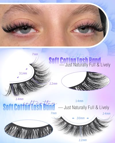 Newcally Wispy Faux Mink Lashes 14 Pairs Pack