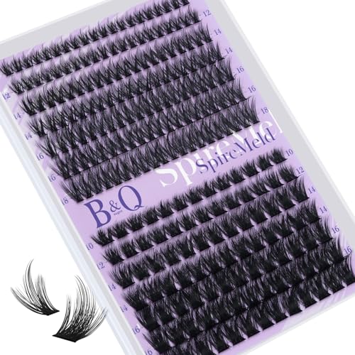B&Q SpireMeld Lash Clusters - 280 Pcs Fluffy Manga Eye Lashes
