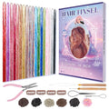 Hair Tinsel Kit - 18 Colors, 8600 Strands, Heat Resistant, 48 Inches