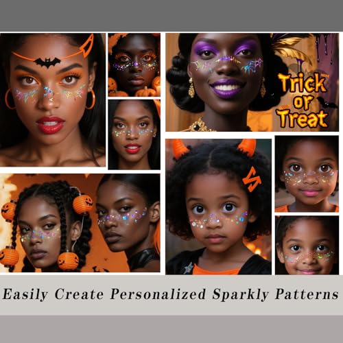 Holographic Gold Glitter Tattoos - Star Sparkles Face & Body