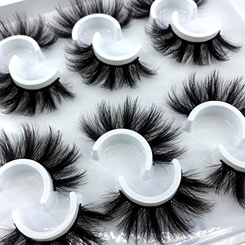 6 Pairs Fluffy 3D Faux Mink False Eyelashes (25mm)