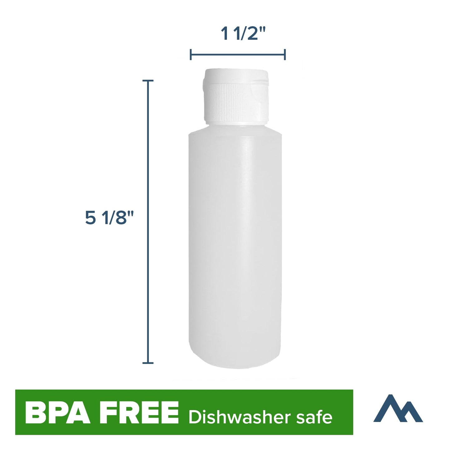 Pinnacle Mercantile 4 Oz Plastic Squeeze Bottles Made in USA with Flip Cap Set of 8 Empty