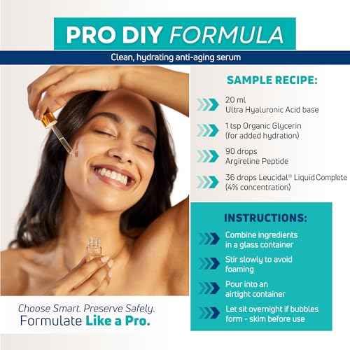 Skin Perfection Leucidal Liquid Complete - Ideal Water Based Moisturizer & Lotion Making Supplies - Natural Preservative Alternative with Root Ferment Filtrate, Lactobacillus & Coconut Fruit Extract