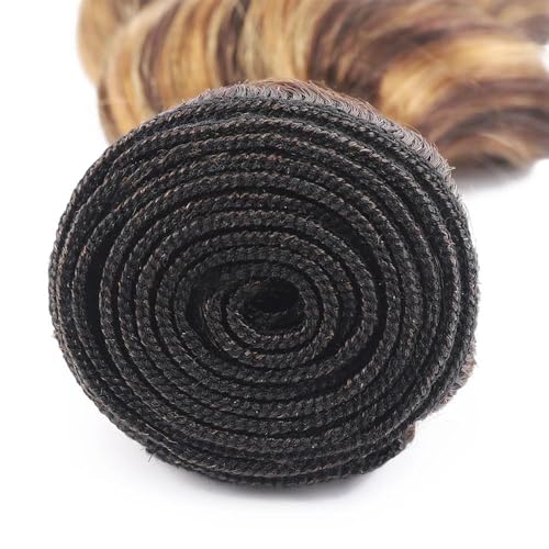 Highlight Bundles P427 Human Hair Deep Wave Ombre Brown 18-22 Inch - #4/27DP
