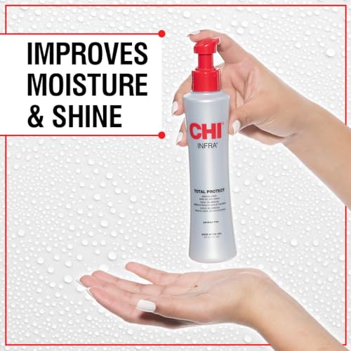 CHI Total Protect Defense Lotion, Lightweight Lotion For Locking In Moisture & Protecting Hair From Heat, Sulfate, Paraben, & Cruelty-Free, 6 Oz