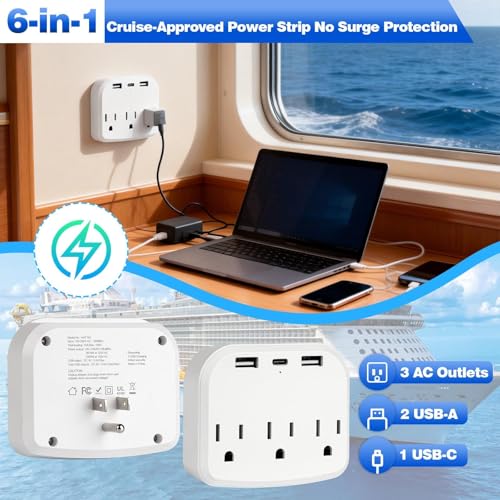 Cruise Essentials Kit 22-Pc Set with Power Strip & Magnetic Hooks