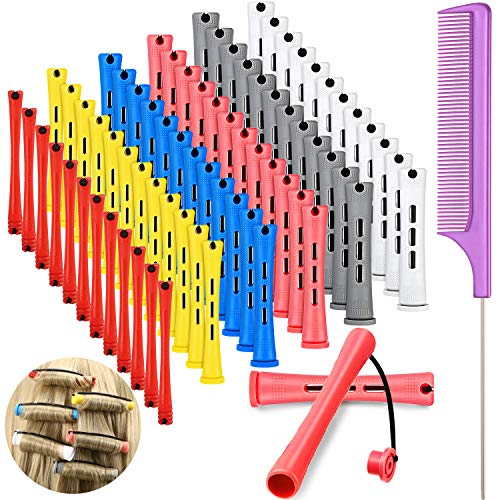 WILLBOND 72 Piece Hair Perm Rods Set with Pintail Comb
