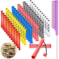 WILLBOND 72 Piece Hair Perm Rods Set with Pintail Comb