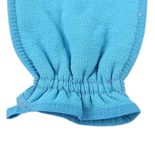 LISSOMPLUME Rubbing Glove Body Scrub Shower Towel Exfoliating Scrub Bath Mitt Spa Blue