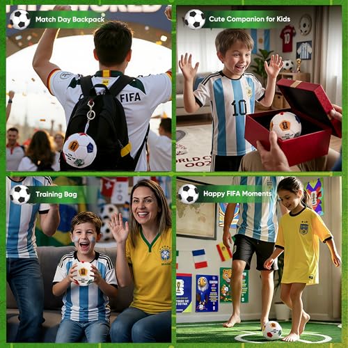 FIFA World Cup 2026 Mini Soccer Ball Plush Keychain 4.72"