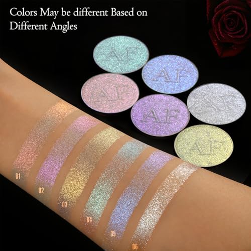 Blue-Purple Shimmer Highlighter Palette | Long-Lasting Glow