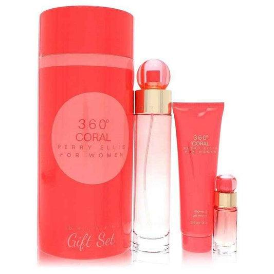 Perry Ellis 360 CORAL DELUXE GIFT SET (W)
