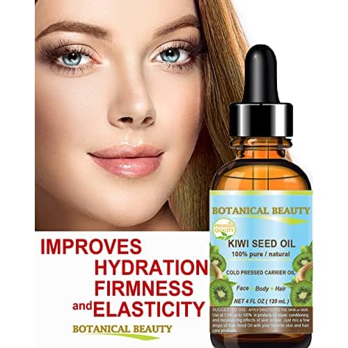 Botanical Beauty KIWI SEED OIL. 100% Pure Natural Undiluted Virgin Cold Pressed Carrier Oil for Face, Skin, Body, Hair, Nail Care (1 Fl Oz)