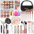 34-Piece Complete Makeup Kit with Eyeshadow, Brushes & Accessories