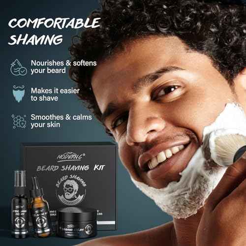 3Pcs Shaving Kit For Men Gift Basket For Christmas Birthday Valentine's Father's Day Mens Shaving Kit For Dad Men Husband Boyfriend Includes Shaving Cream Pre Shave Oil After Shave Cream