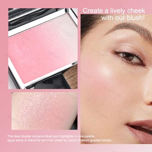 KYDA Pink Shimmer Blush – Gradient Cherry Blossom Buildable Powder