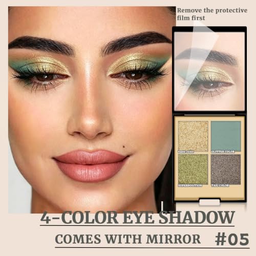 Cool Tone Grey Eyeshadow Palette - 4 Color Matte & Glitter