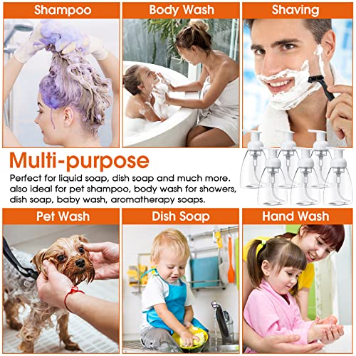 eBoot 24 Pcs Foaming Soap Dispenser Foaming Pump Bottle Travel Hand Soap Pump Foam Dispenser Bottle Plastic Press Bottles Empty Refillable Plastic Container for Liquid Shampoo (10 oz)
