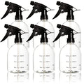 Youngever 6 Pack Empty Plastic Spray Bottles, Spray Bottles for Hair and Cleaning Solutions, 6 Pack 16 Ounce Bottles (Black Sprayer)