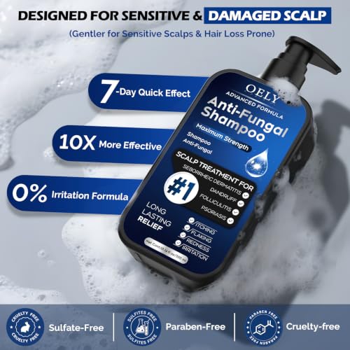 Oely Antifungal Shampoo Fresh for Seborrheic Dermatitis & Folliculitis - Root Care