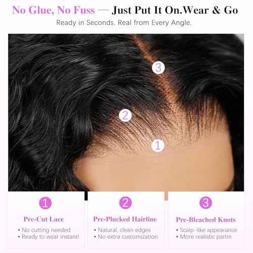 7x6 Burmese Curly Glueless Wigs Human Hair Pre Plucked Pre Cut 250% Density Drawstring Wig for Black Women 7x6 HD Lace Front Wigs Human Hair Glueless Wear and Go Nautural Color 24 Inch