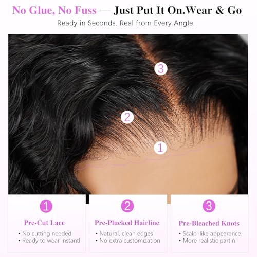 Liqusee 7x6 Burmese Curly Glueless Wig 24" Human Hair Pre Plucked