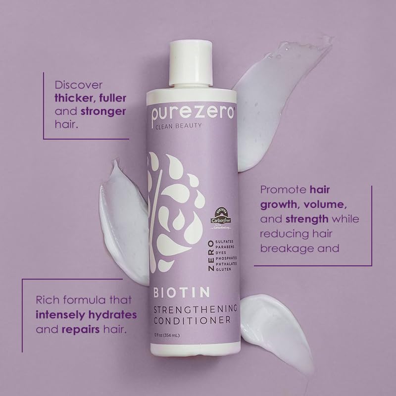 Purezero Biotin Shampoo & Conditioner Set - Volumizing Hair