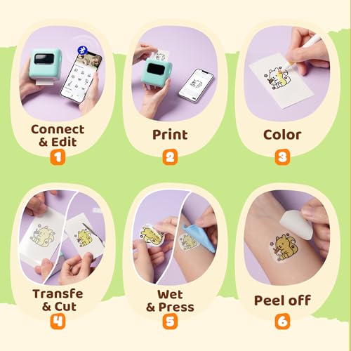 TATTMUSE Tattoo Maker Refill Pack - 40Pcs Custom Temporary Tattoo Paper