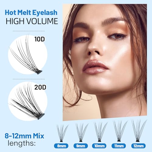 Bodermincer Lash Extensions 240pcs C Curl 10D/20D Cluster