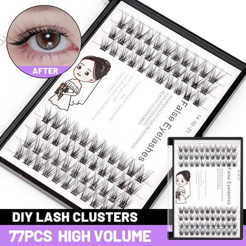 D Curl Cluster Eyelashes 84 Pieces 8MM Natural Style
