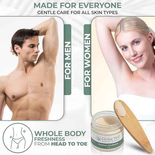 Living Well with Dr. Michelle Probiotic Whole Body Deodorant Cream | Unscented, Aluminum-Free & Paraben-Free | Natural Deodorant for Sensitive Skin, Underarms & Beyond