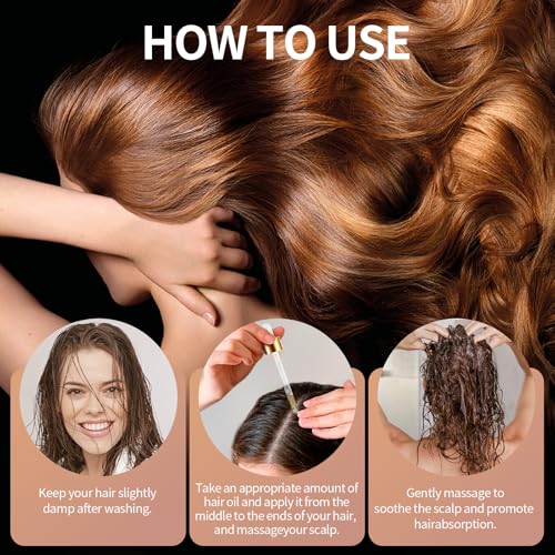 Beauty Hair Oil for Women - Argan & Coconut Growth Oil for Scalp, Dandruff Relief & Stronger Hair
