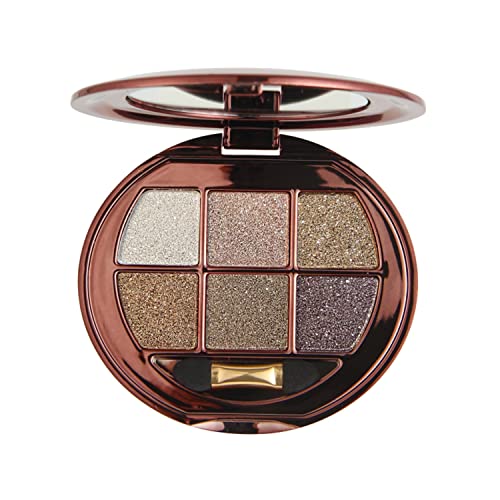 6-Color Glitter Eyeshadow Palette - Highly Pigmented Waterproof