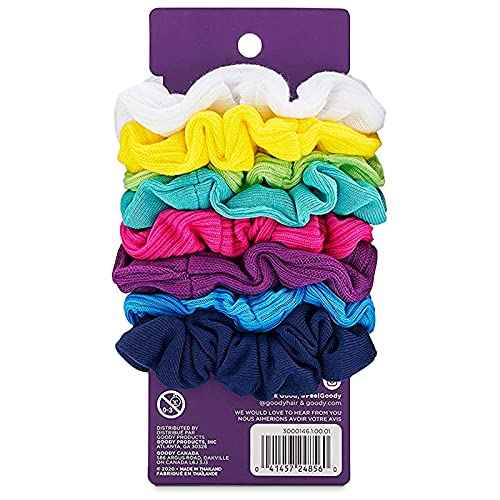 Goody Hair Scrunchies, 8 Count, Pack of 4, Jersey | Women's | Ouchless | Variety